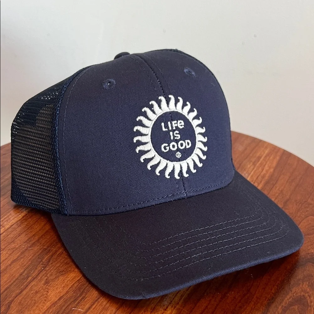 Life Is Good Dark Blue Trucker Hat